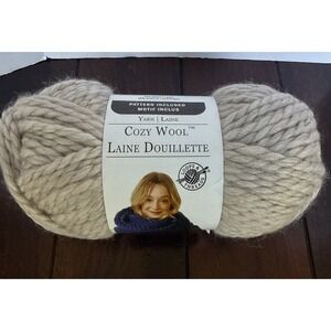 Loops & Threads COZY WOOL Yarn MUSHROOM #2009 Beige 4.5 oz.